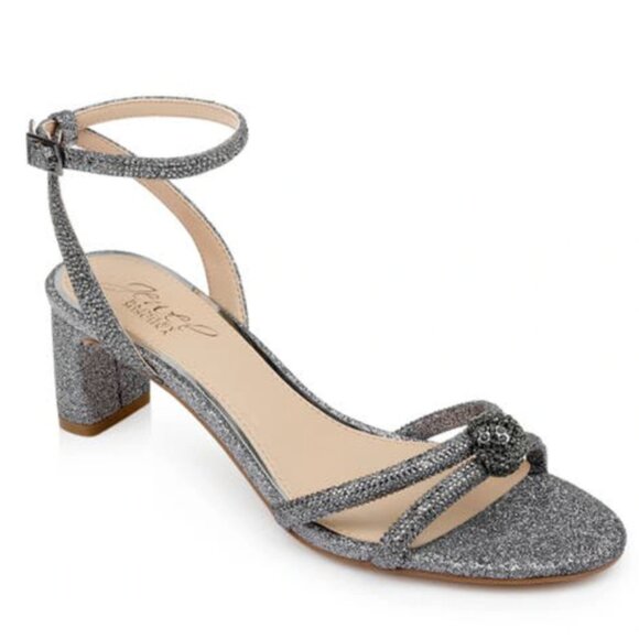 Badgley Mischka Gavi Glitter Ankle Strap Sandal Size 9 New - Picture 1 of 8